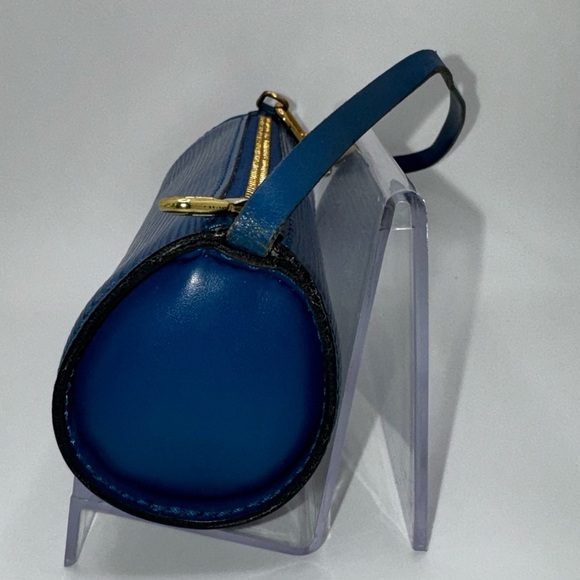 Louis Vuitton - mini Papillon pouch - excellent used condition - Blue Epi - Picture 3 of 14